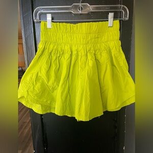 Free People Movement Skort/Shorts Skirt Size Small Neon Green
